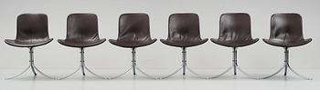 Poul Kjaerholm, stolar 6 st "PK9", E Kold Christensen, Danmark.
