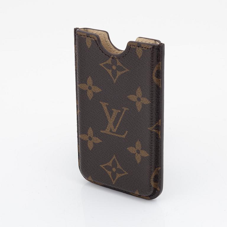 Louis Vuitton, a monogram canvas phone case.