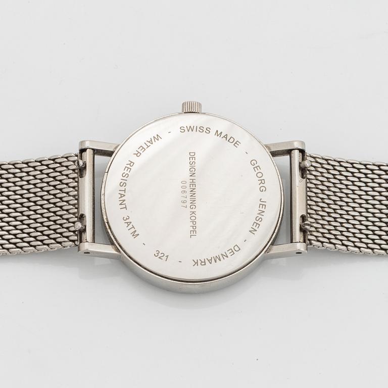 Georg Jensen, design Henning Koppel, wristwatch, 32 mm.