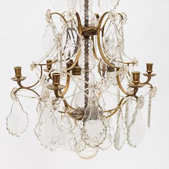 A rococo style chandelier from around the year 1900.