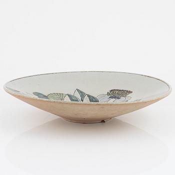 Lisa Larson, skålfat, stengods, signerat, unikt, Gustavsberg Studio 1978.