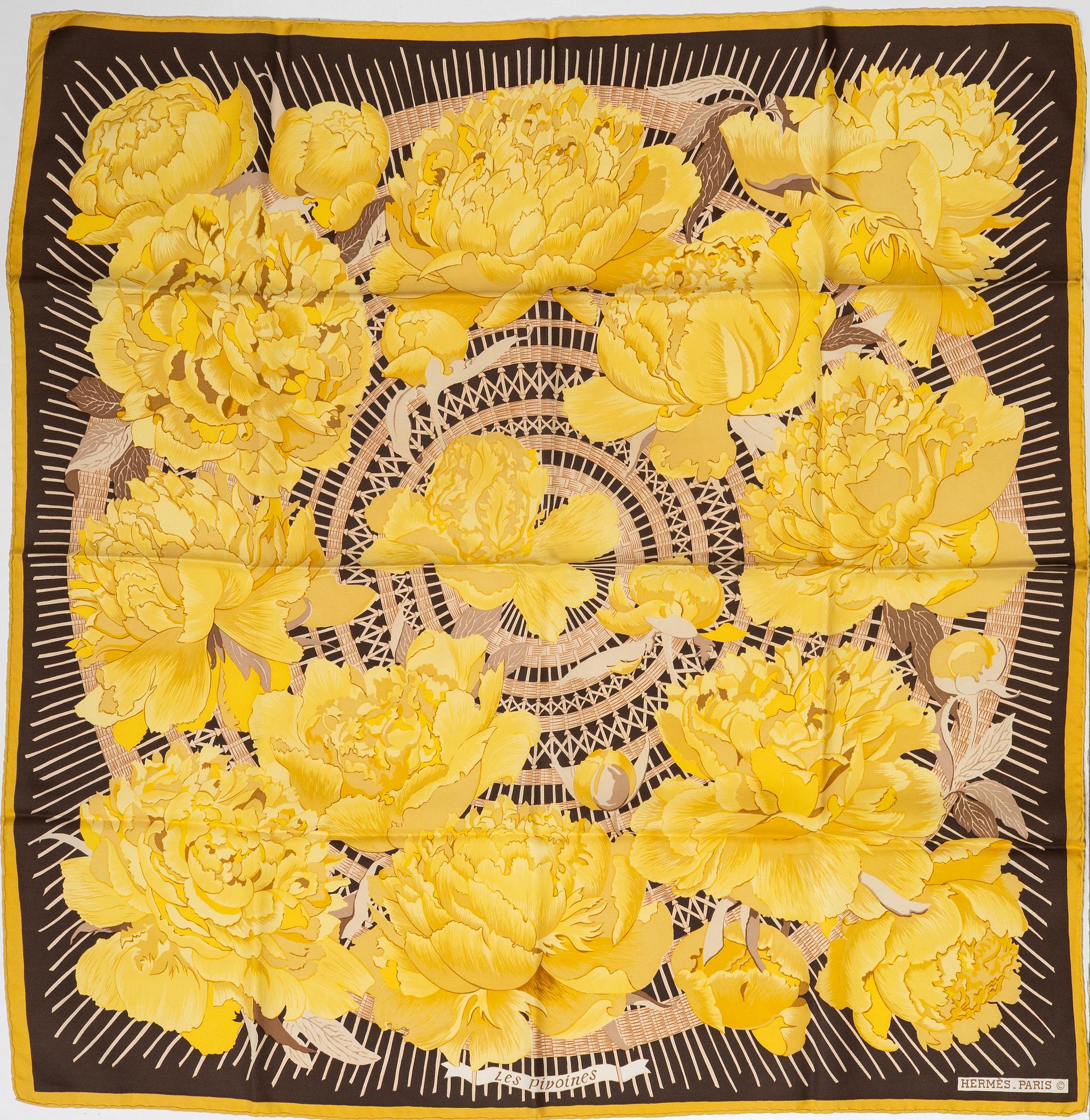 Hermès, scarf, "Les Pivoines".