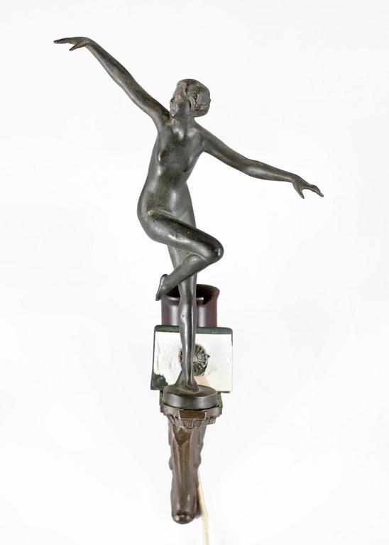 VÄGGLAMPETT, brons, art deco, 1920-tal.