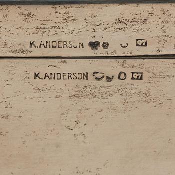 CIGARETTSKRIN, silver. K. Anderson 1918.