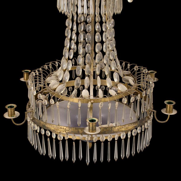 a chandelier from the first half of the 20th century.