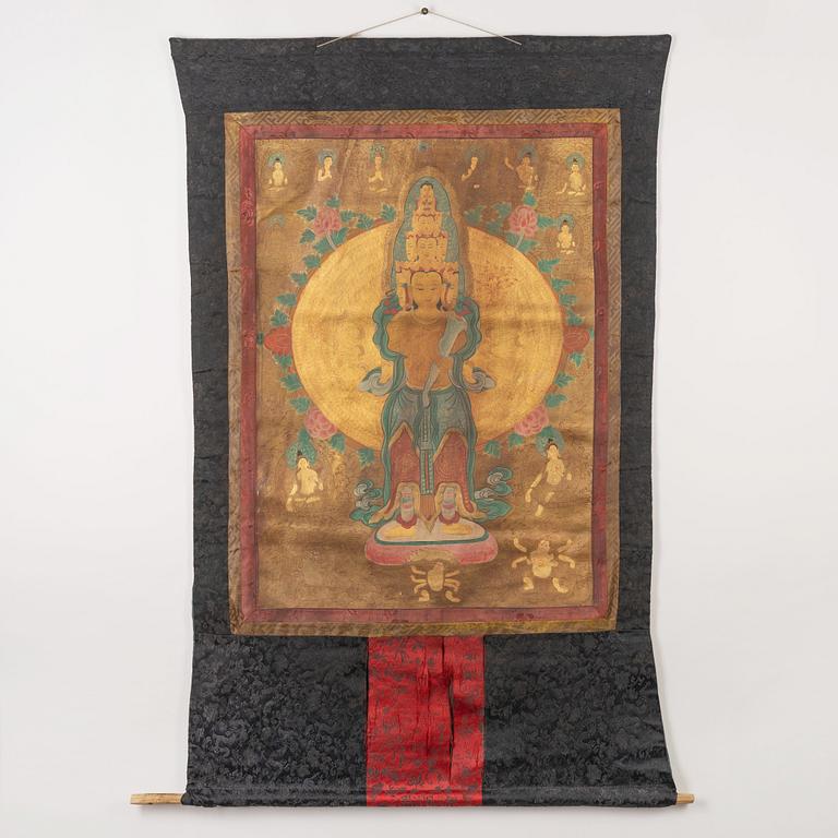 Thangka, Tibet, 1900-talets första hälft.