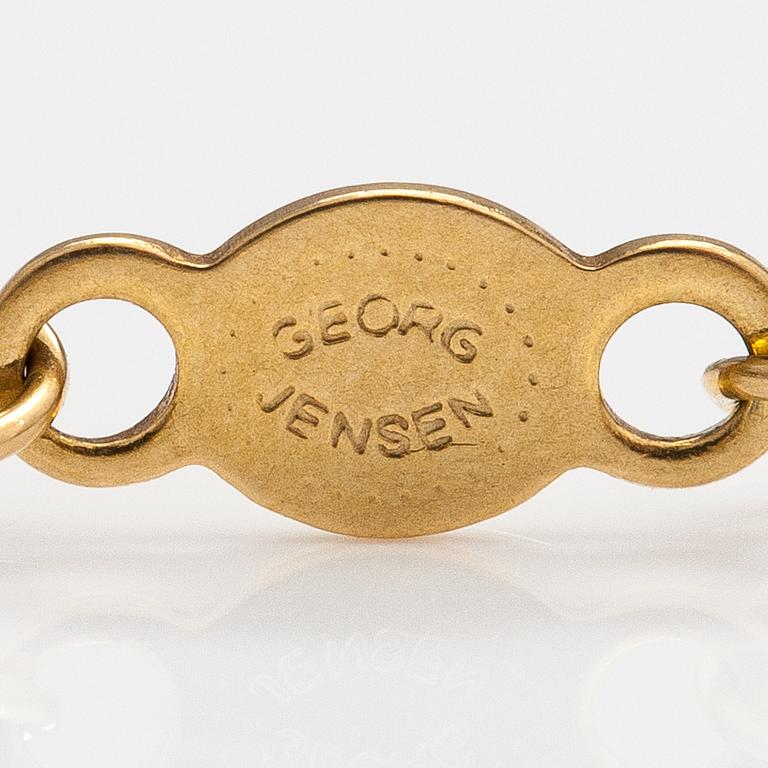 Georg Jensen, Armband "Magic", 18K guld, odlad pärla och diamanter ca 0.048 ct tot. Danmark.