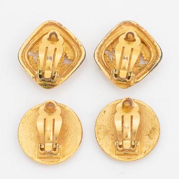Chanel two pair clip earrings.