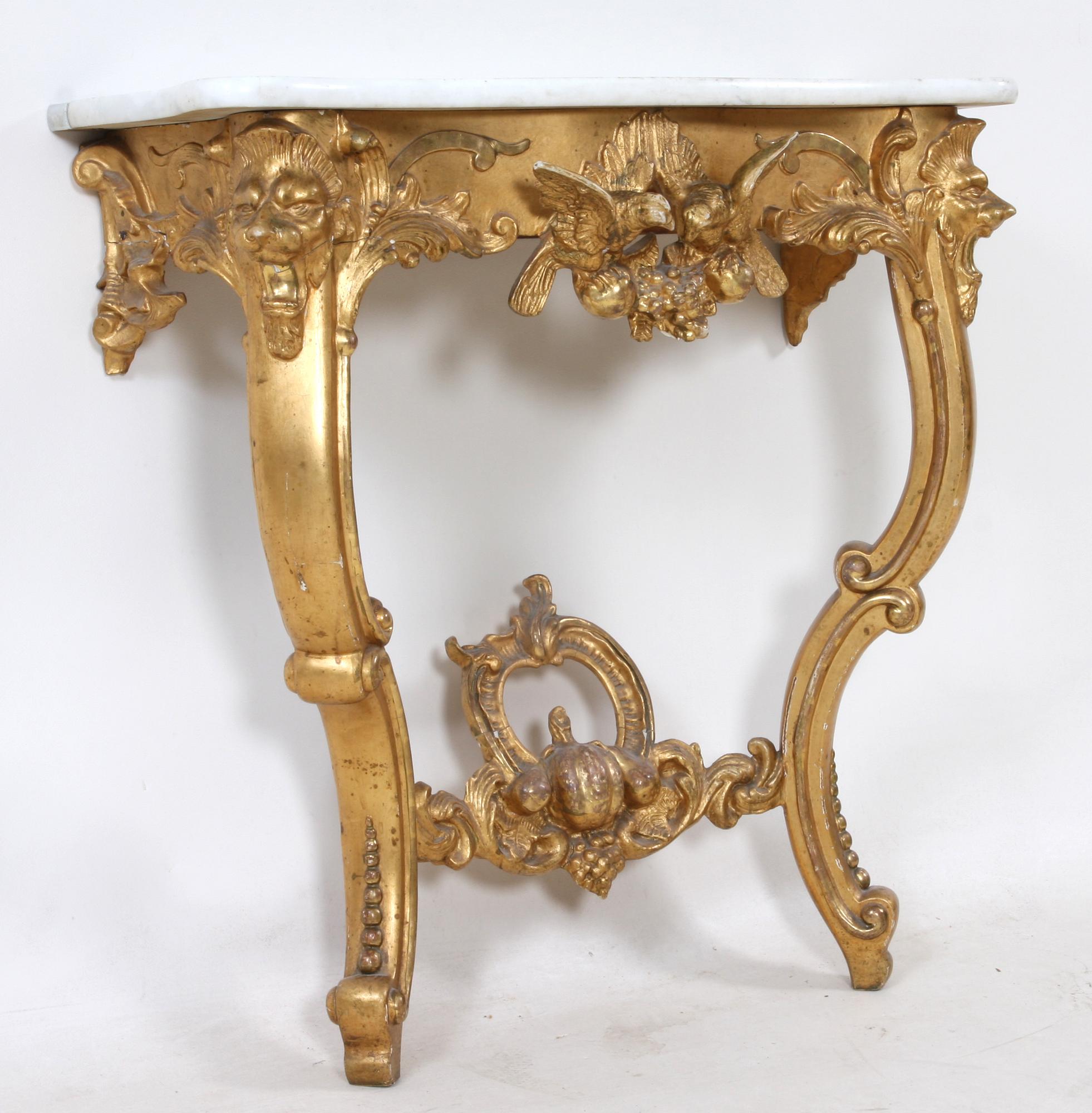 SPEGEL SAMT KONSOLBORD, nyrokoko, 1800-talets slut.