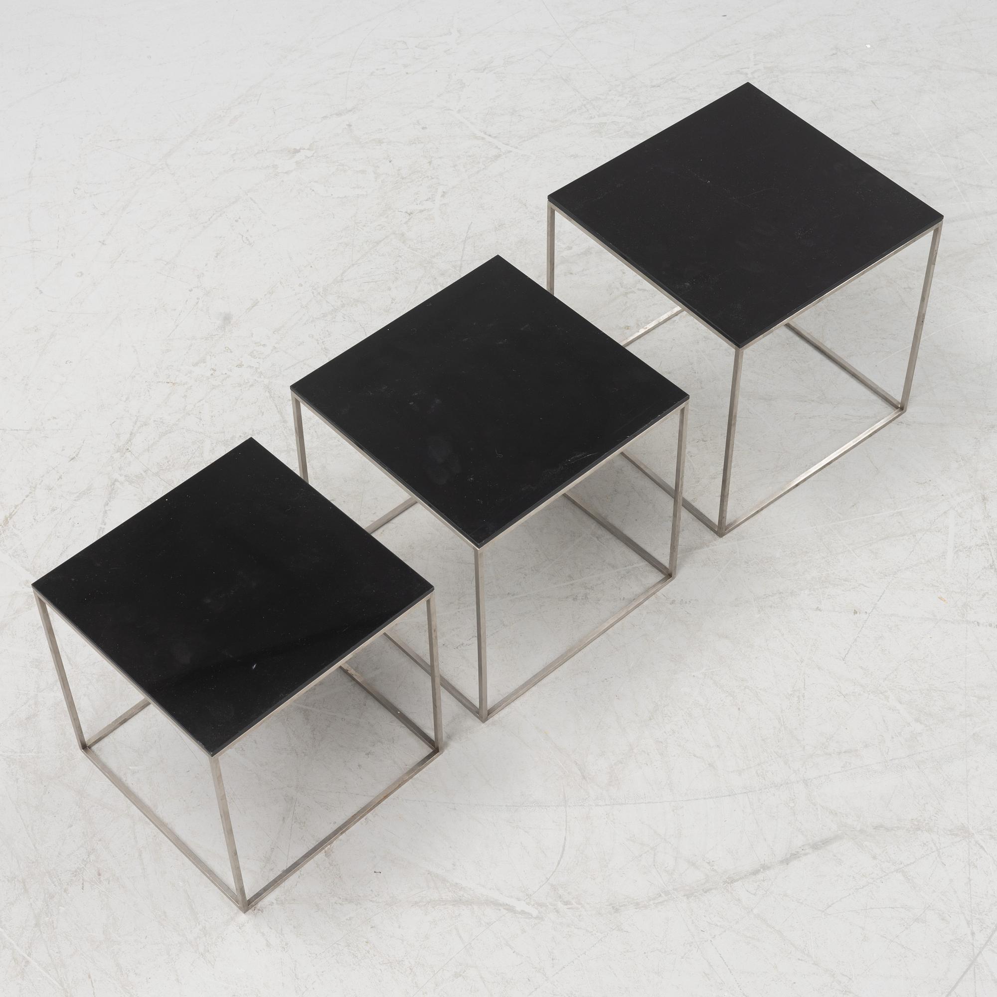 Poul Kjaerholm, a 'PK-71' nest table from Fritz Hansen, 2008.