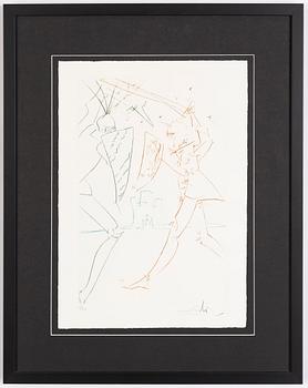 Salvador Dalí, drypoint, 1975, signed 1/100.