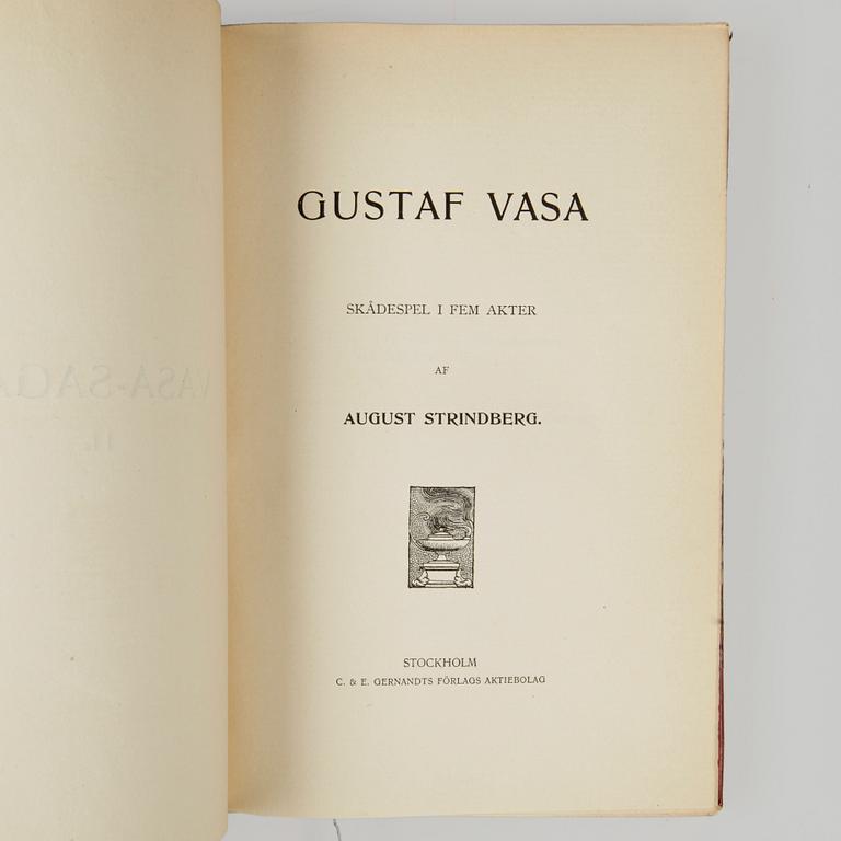 BÖCKER OM HISTORISKA DRAMER, 8 vol, bla Folkungasagan, Stockholm 1899.