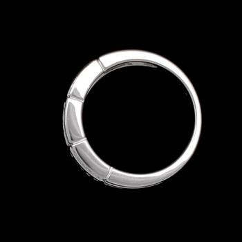 RING, 14k vitguld med briljantslipade diamanter tot ca0,12ct enl grav. Vikt 6g.