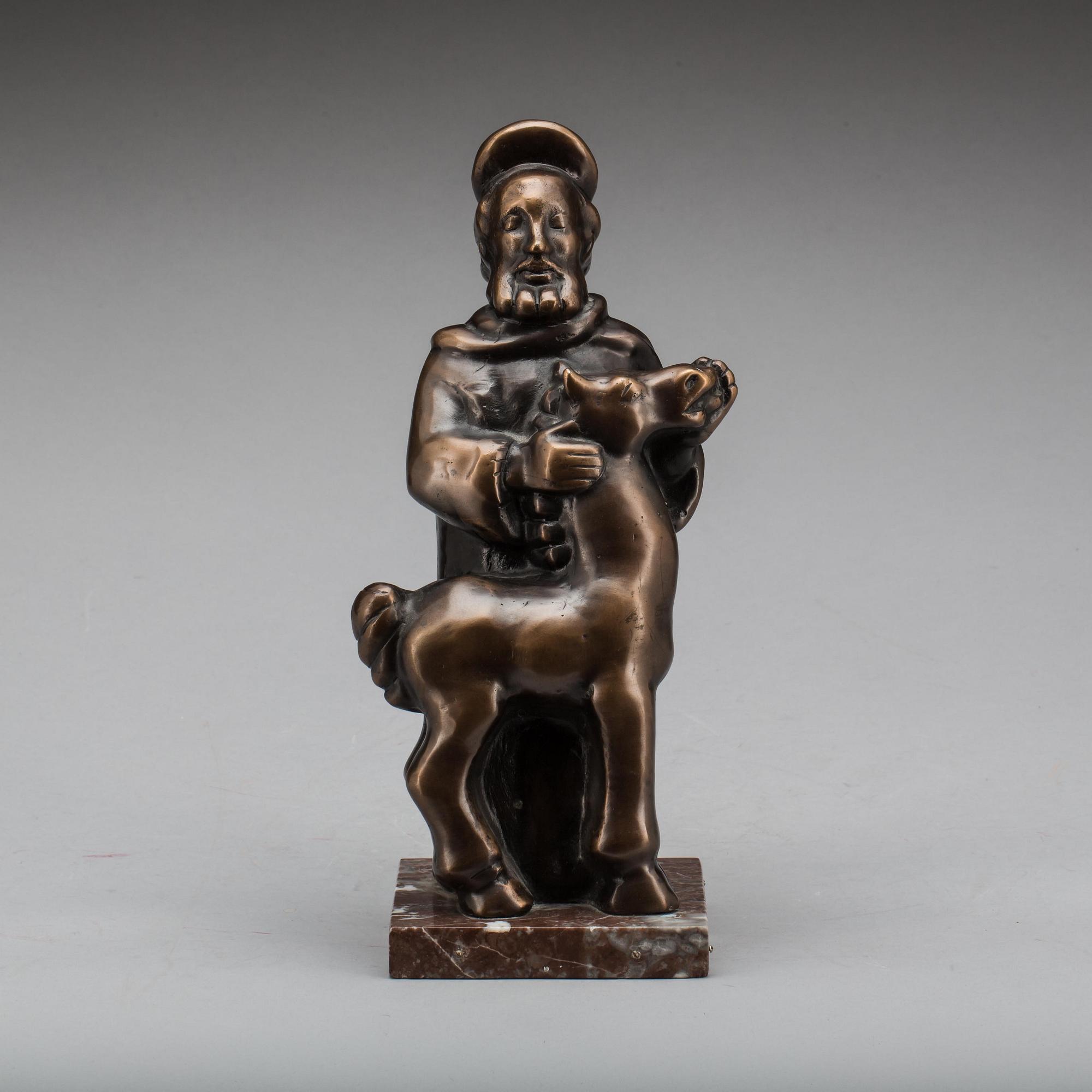 JONAS FRÖDING, skulptur. Brons. Signerad.