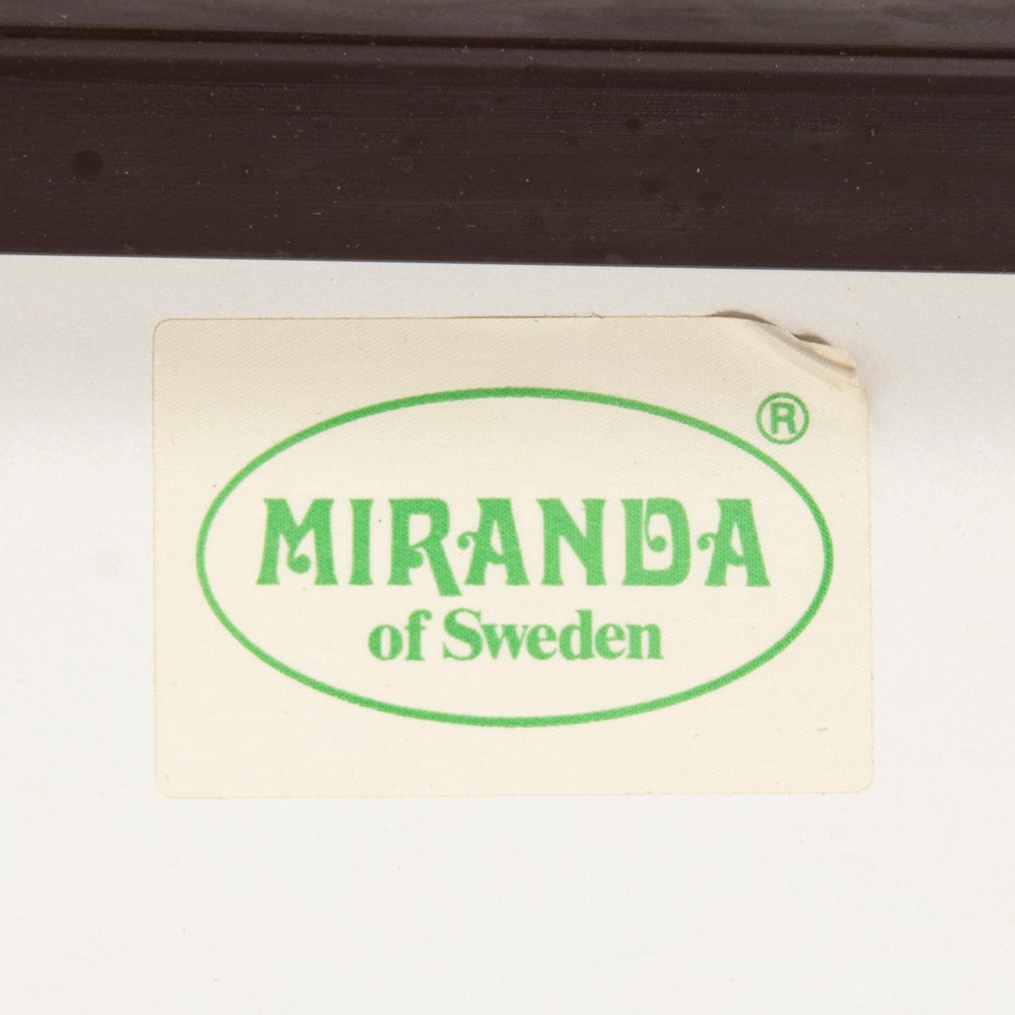 A seven-piece dining suite by Miranda of Sweden, second half of the 20th century.