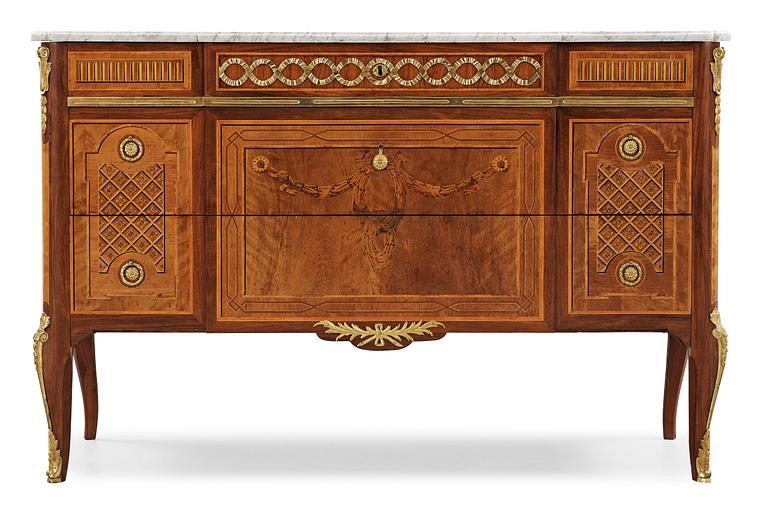 A Royal commode made by Georg Haupt 1782 for prince Karl Gustav, Duke of Småland, the second son of Gustav III.