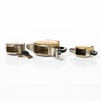 Christian Fjerdingstad, a three-piece Art Deco tea service, Christofle, France, first half of the 20th century.