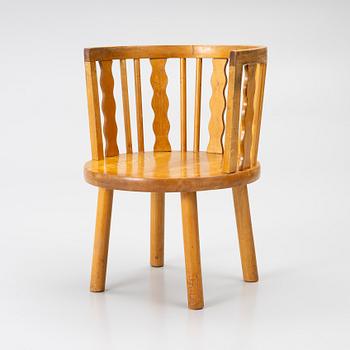 Armchair, sports cottage furniture, Steneby Hemslöjdsförening, mid-20th century.