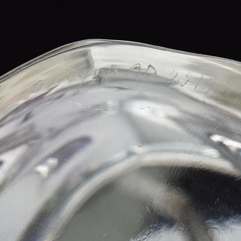 Olle Alberius, a pair of table lamps model "AD 2214", Orrefors, 1960s-70s.