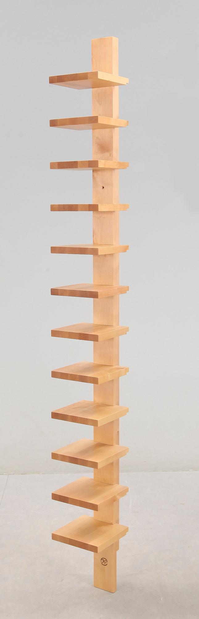 VÄGGHYLLA, "Pilaster", John Kandell, Källemo, brännmärkt, sent 1900-tal.