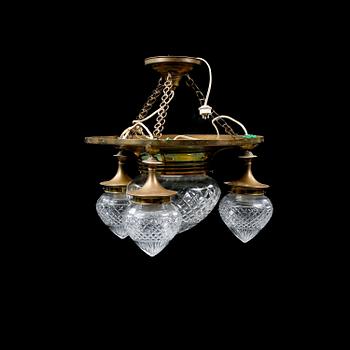 TAKLAMPA, jugend, 1900-talets början, höjd ca 45 cm.