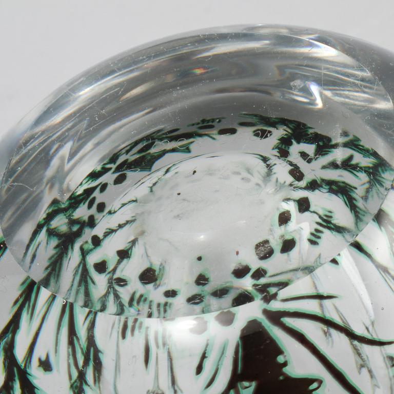 VAS, glas, "Fiskgraal", Edward Hald, Orrefors, signerad.