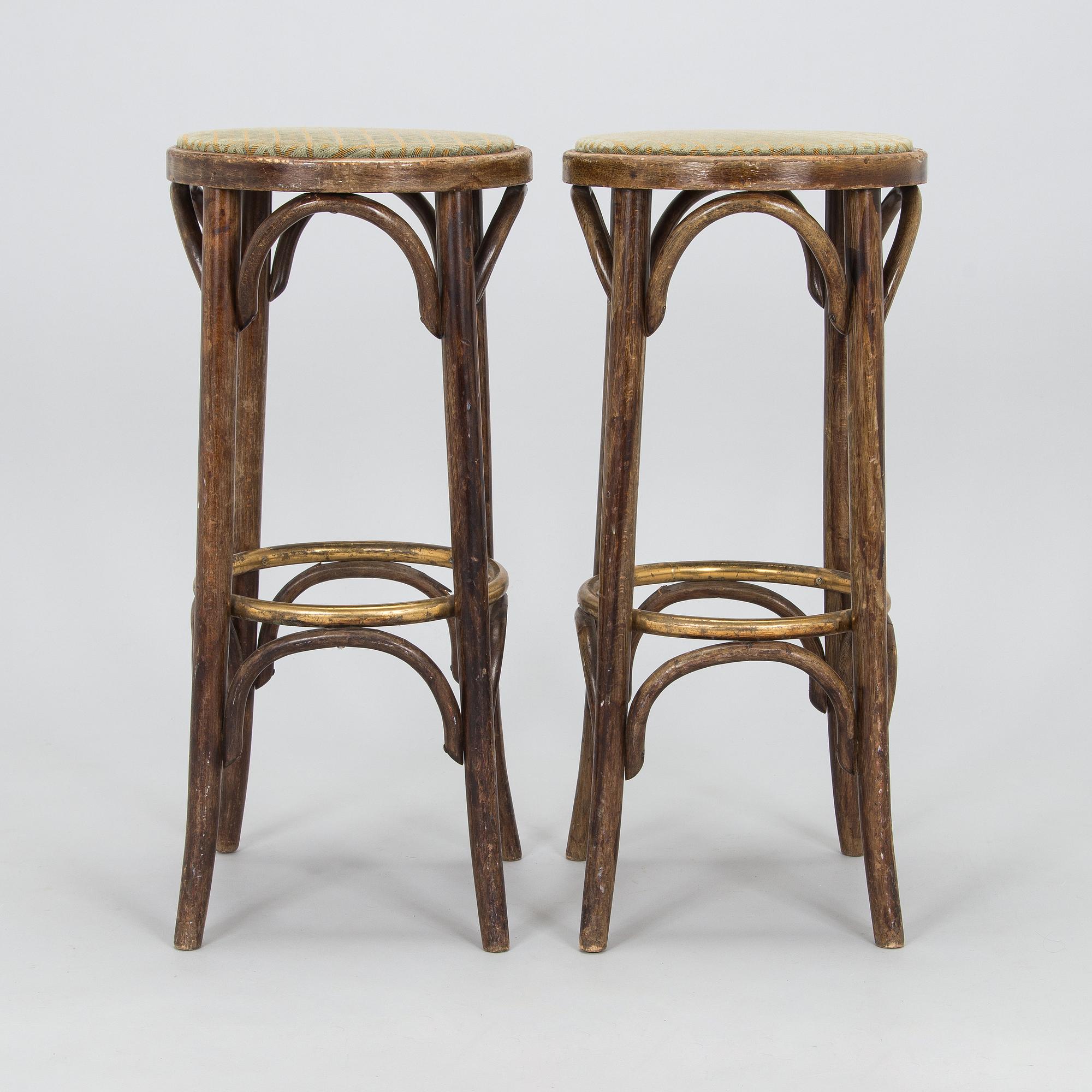 A pair of bar stools, Thonet, first half of the 20th century.