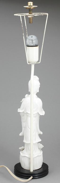 BORDSLAMPA, blanc de chine, Kina, 1900-tal.