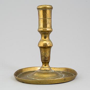 LJUSSTAKE, mässing, barock Sverige, 1600-tal.