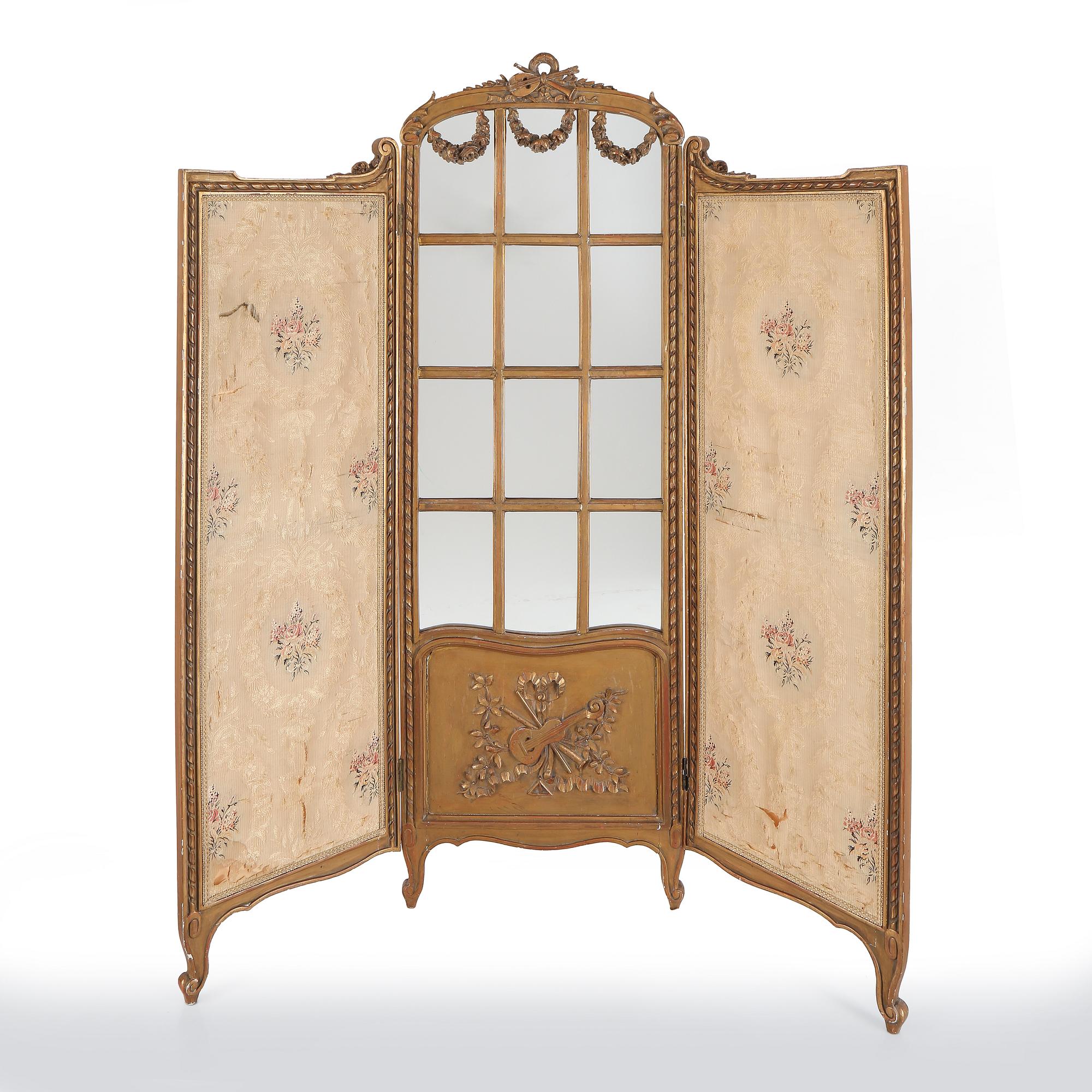 VIKSKÄRM, gustaviansk stil, 1900-tal.
