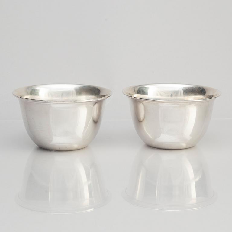 Bowls, 5 pcs, silver, C Holm, Denmark 1930s.