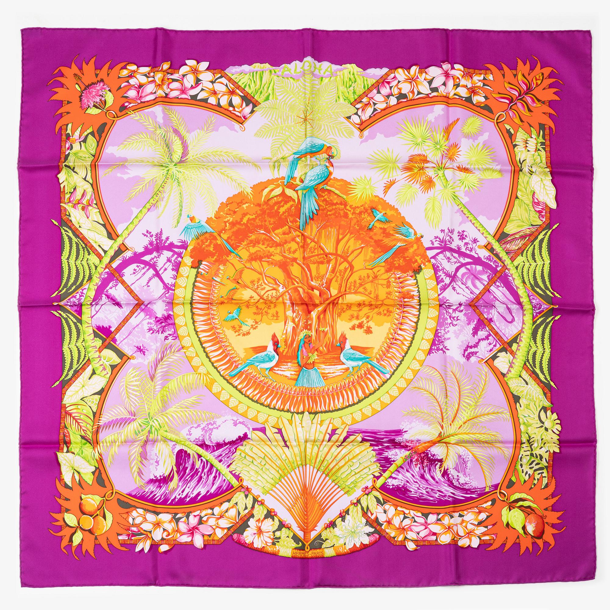 Hermès, scarf, "Aloha".
