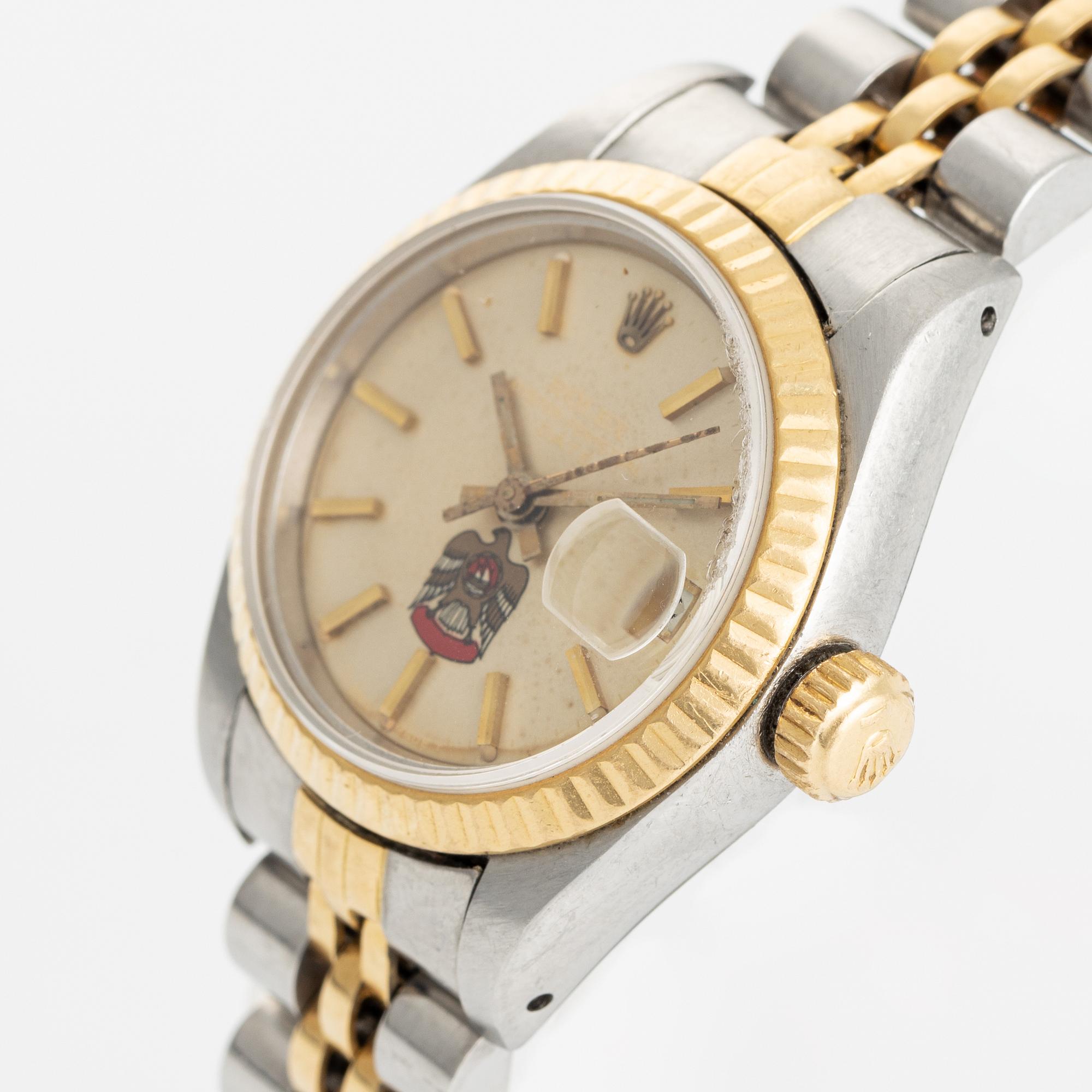 Rolex, Oyster Perpetual, Datejust, "United Arab Emirates Emblem" armbandsur, 26 mm.