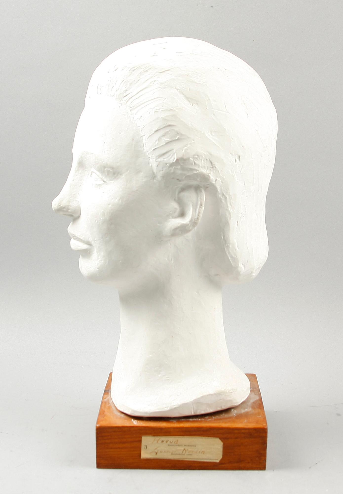 GUNNAR NORDIN, skulptur, gips, sign GN o dat -59.