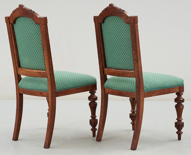 STOLAR, ett par, nyrenässans, 1800-talets slut.