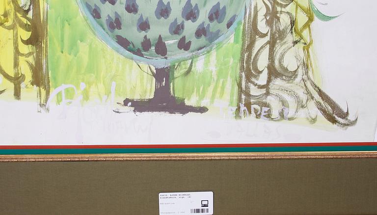 BJÖRN WIINBLAD, blandteknik, sign.