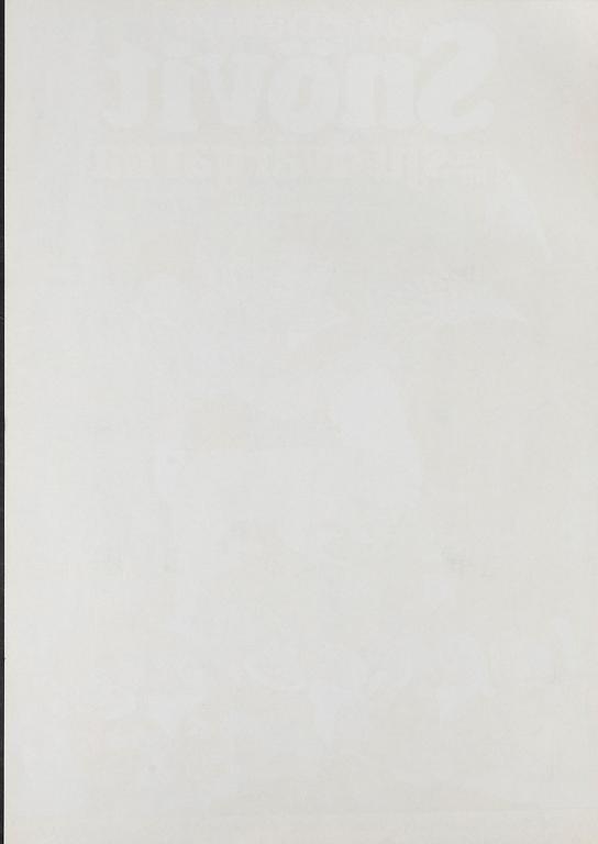 Walt Disney, a vintage movie poster 'Snövit och de sju dvärgarna (Snow White and the Seven Dwarfs)', 1973.