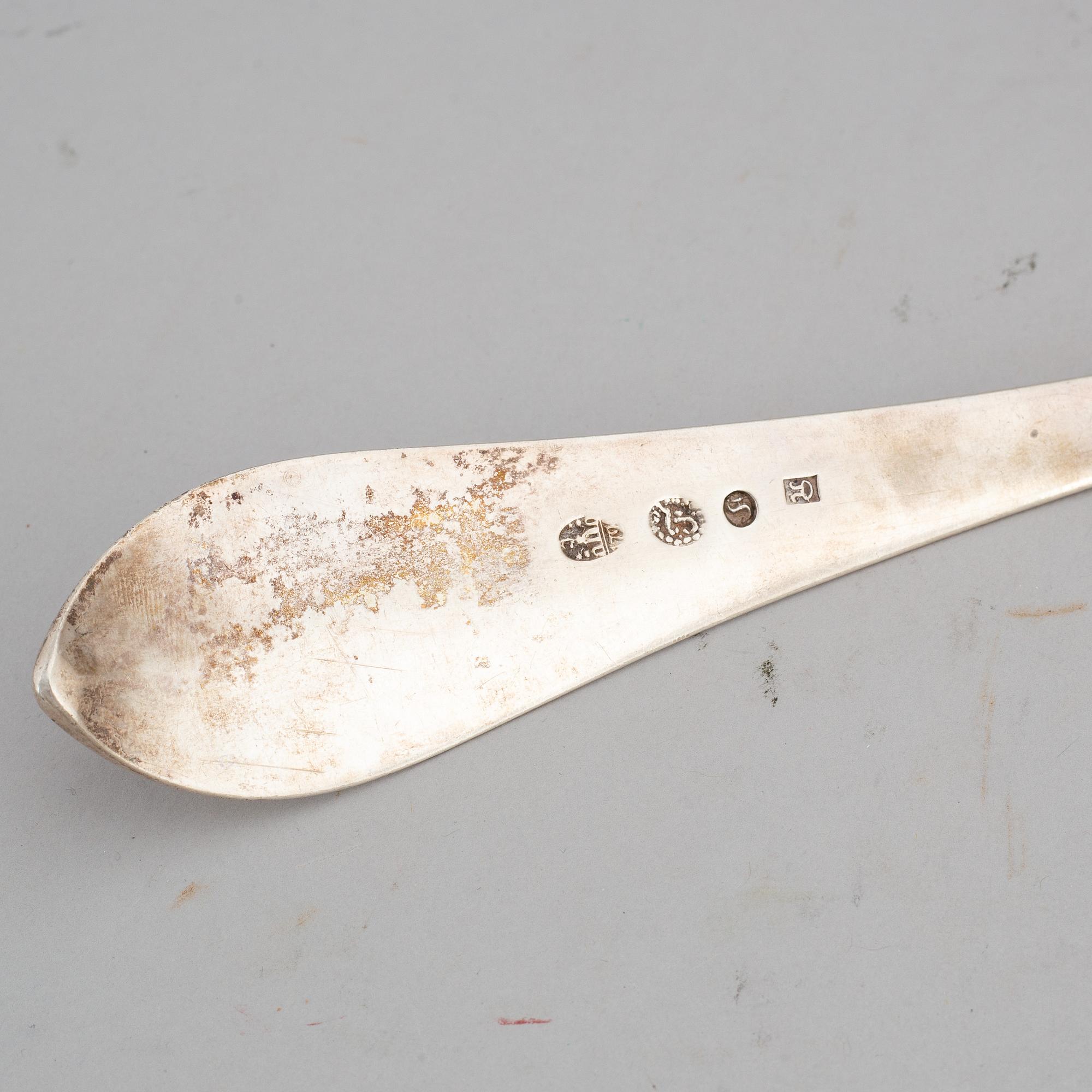 PETER FABRICIUS, a large silver spoon, Copenhagen, probably 1799.