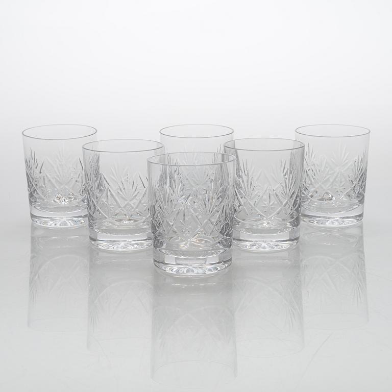 An 'Yrjö' crystal glassware set, 58 pieces, Riihimäen Lasi, Finland, latter half of the 20th century.