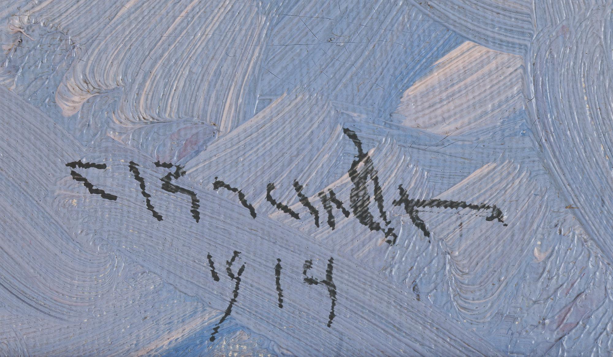 CARL BRANDT, olja på duk, signerad o daterad 1914.