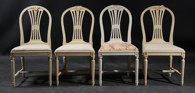 STOLAR, 5 st, gustaviansk stil, sent 1900-tal.