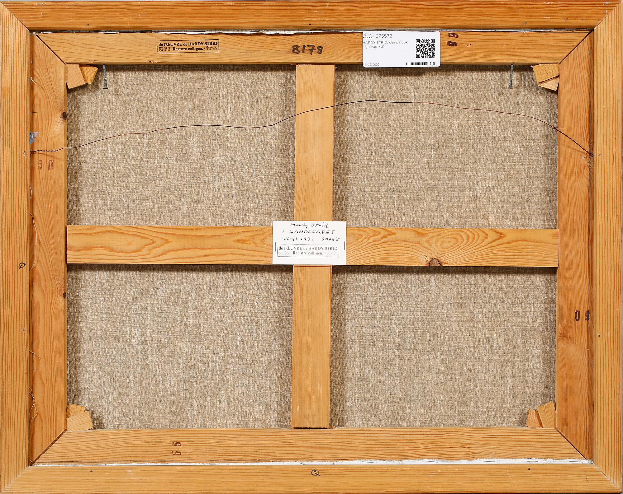 HARDY STRID, olja på duk, signerad.