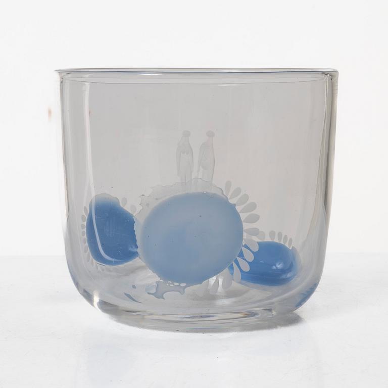 Ingeborg Lundin, a glass bowl, Orrefors, Sweden.