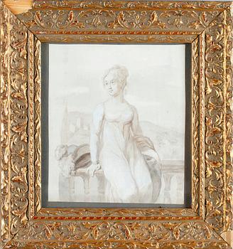 OKÄND KONSTNÄR, akvarell, 1800-talets första hälft.