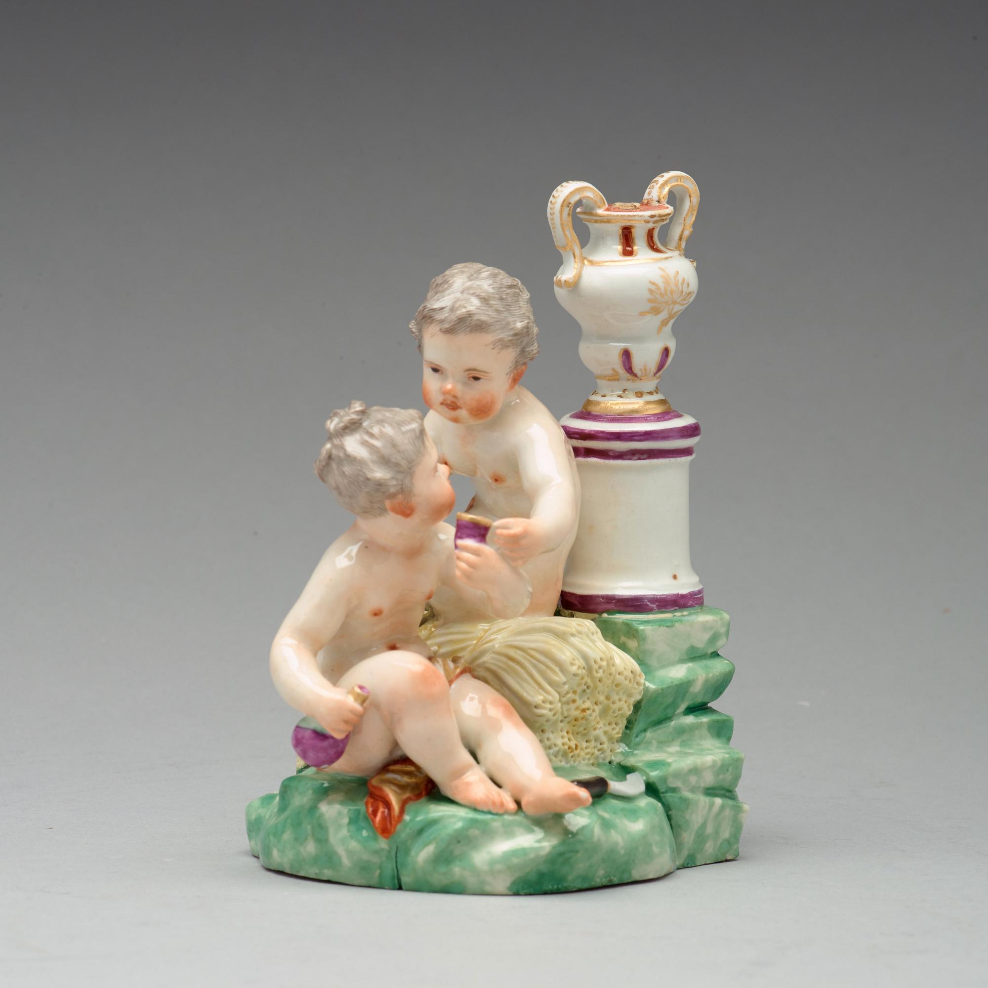 A allegorical figure group, unmarked, presumably Ludwigsburg, Germany, 19th Century.