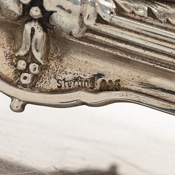 Jardinière, sterling silver, Louis XVI style, second half of the 20th century.