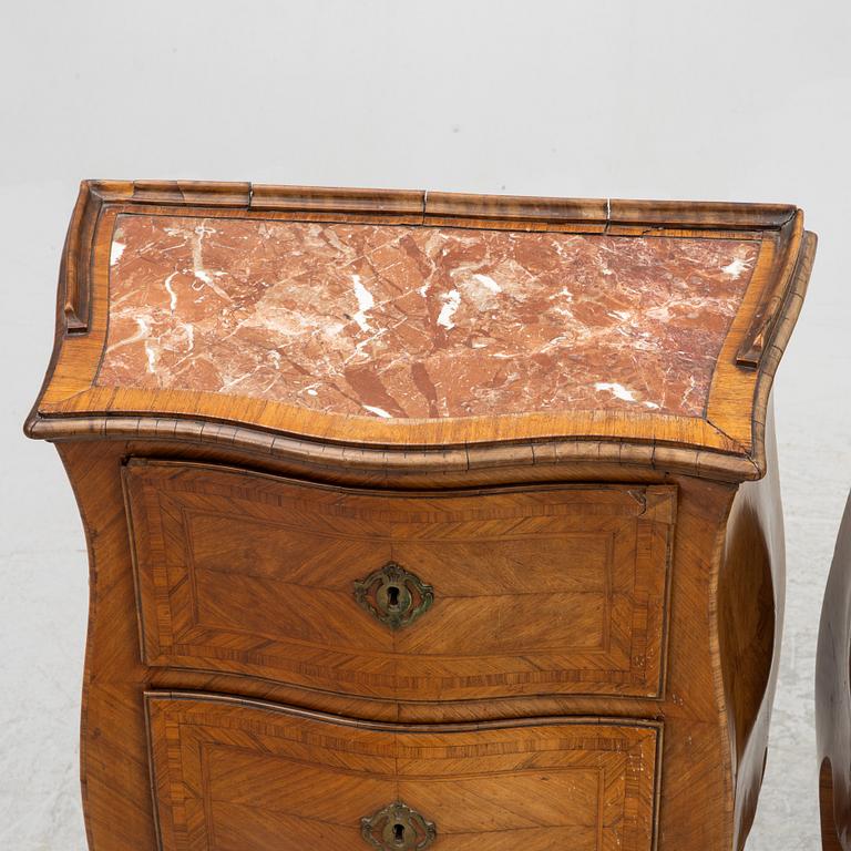 A pair of Chests of drawers, Louis XIV, probably Italy, mid-18th century.