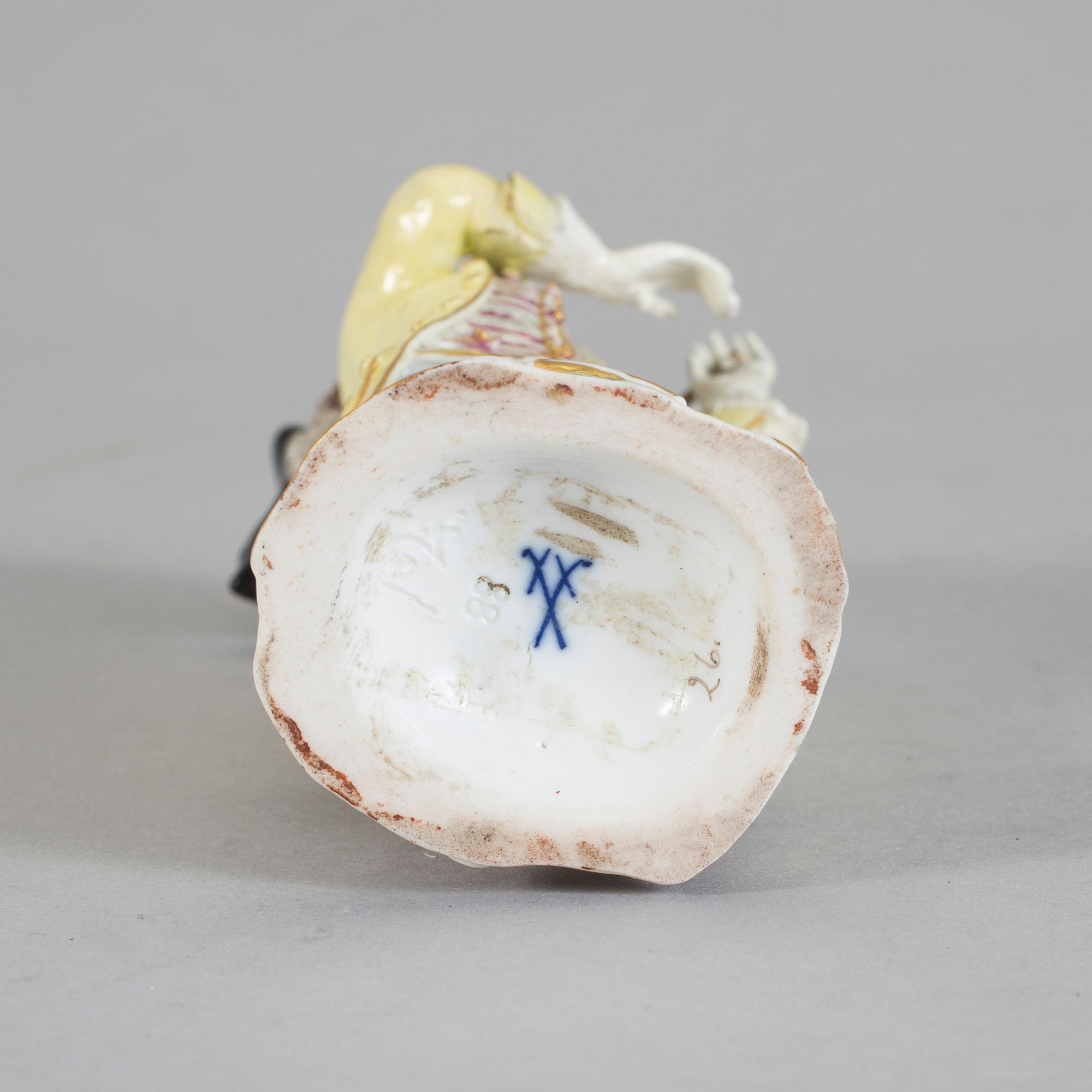 FIGURIN, porslin, Meissen, 1800-tal.
