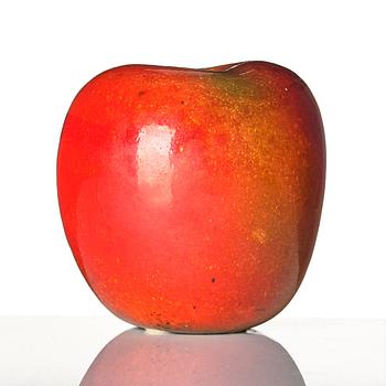 Hans Hedberg, a faience sculpture of an apple, Biot, France.