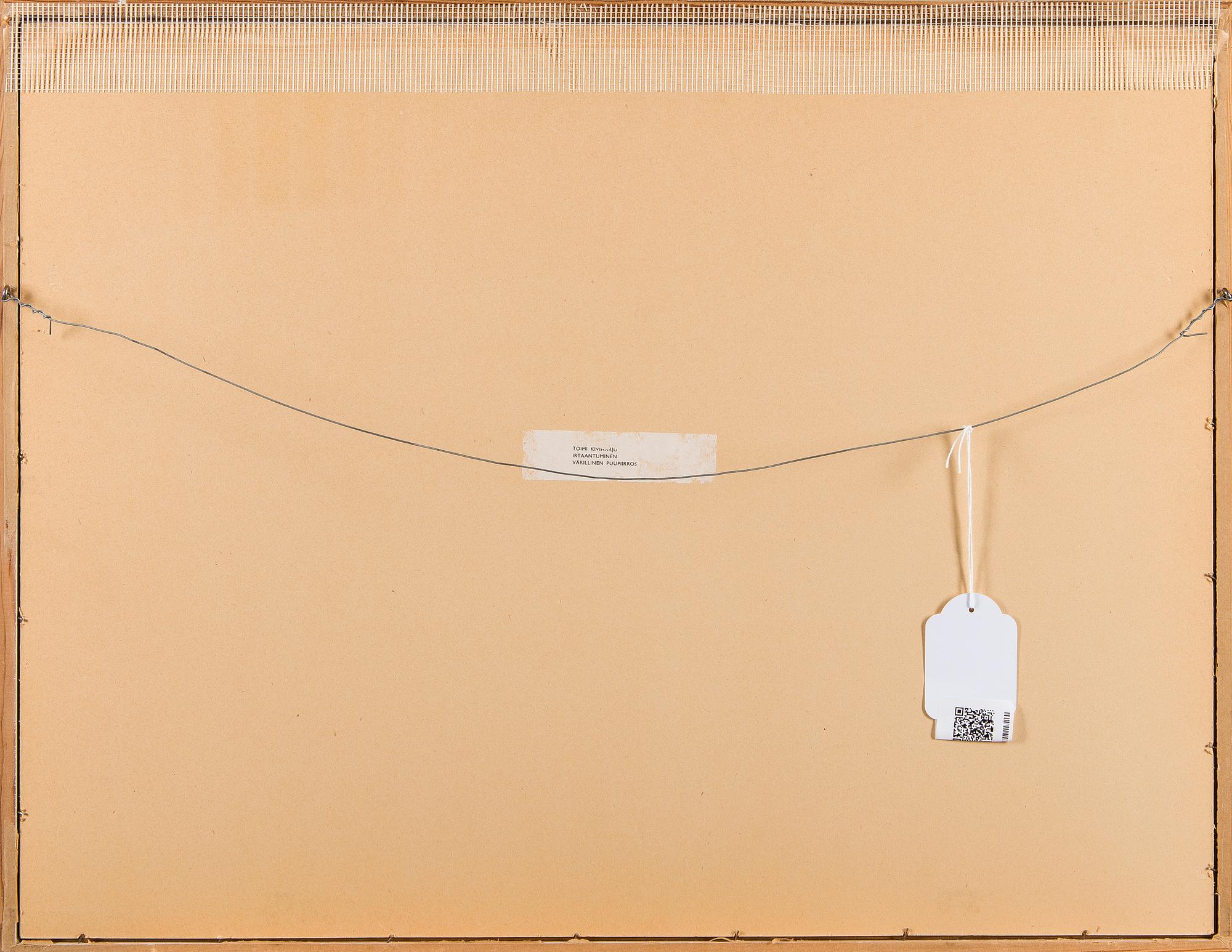 TOIMI KIVIHARJU, puupiirros, signeerattu, numeroitu tpl'a 52/99 ja päivätty 1966.